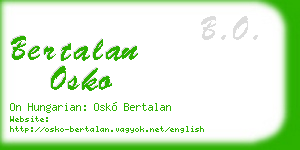 bertalan osko business card